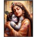 Divine Krishna hug Yashoda Mata Wood-Laminated Photo Frame